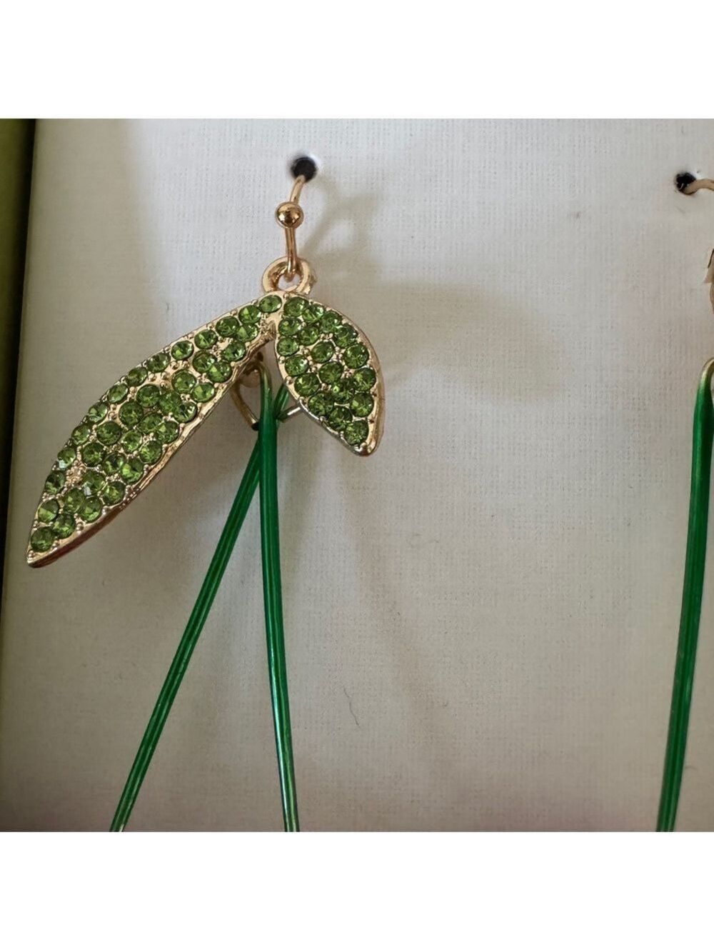 Piper K Pink and Green Cherry Earrings - Picture 5 of 8
